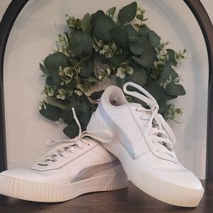 Puma White Sneakers with Chunky Sole